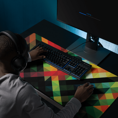 Green Mullti Mosaic Gaming Mouse Pad